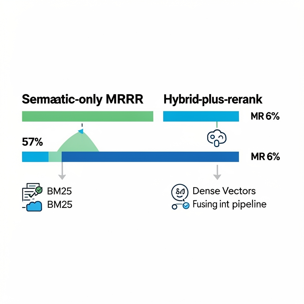 Hybrid retrieval: dense + lexical, always